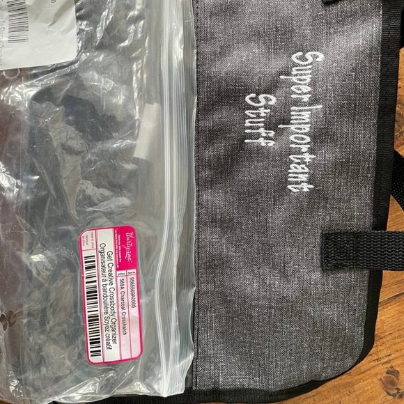 Crossbody Organizing Tote - charcoal and heavy PVC - Picture 9 of 15